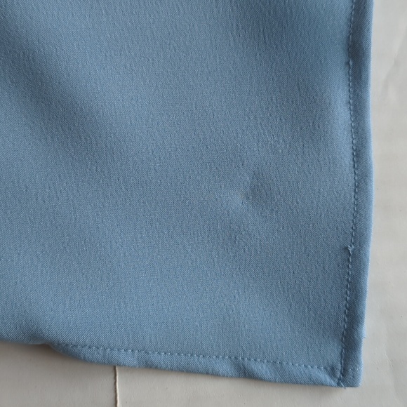 Covington Floral Embroidered Button Down Blouse LARGE 14-16 Blue Eyelet Trim - Picture 15 of 15